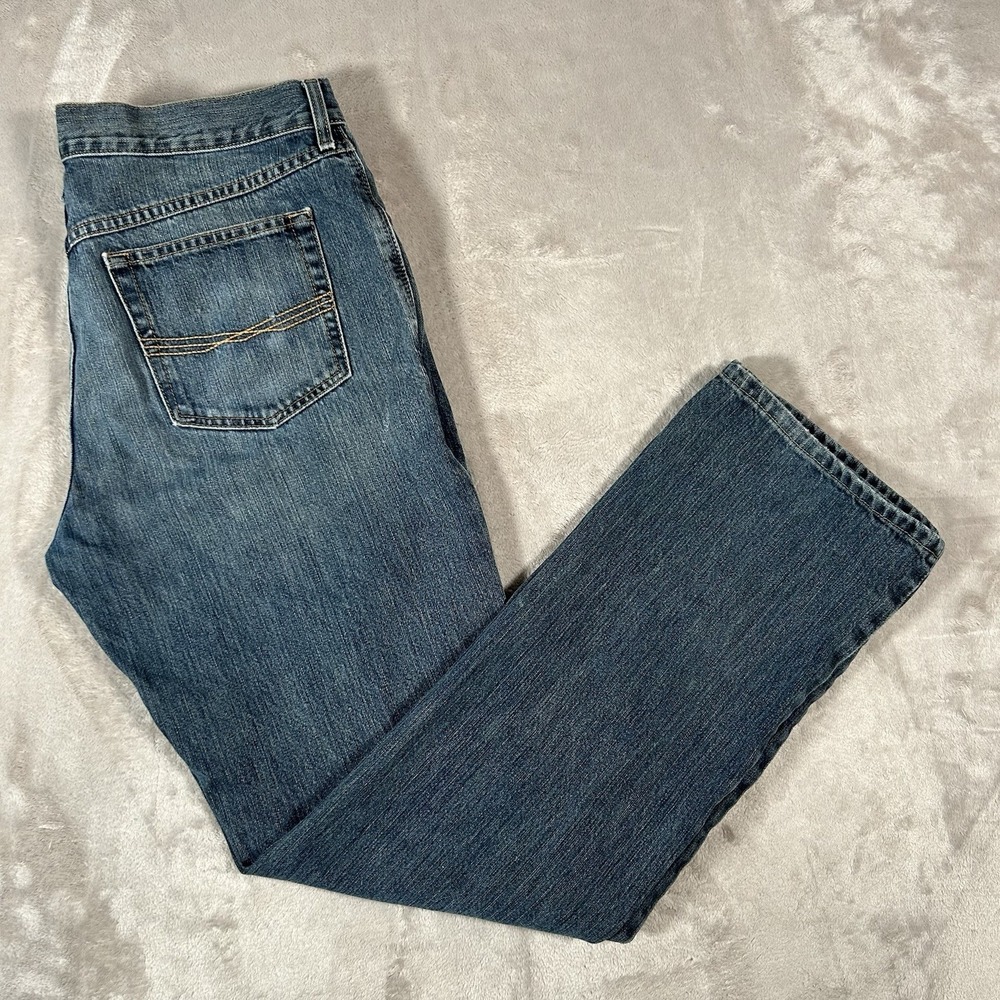 Ariat M2 Traditional Relaxed Boot Cut Jeans Mens 33x34 Blue Whiskered Western